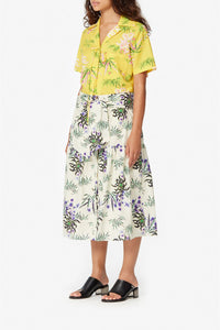 Chemise Sea Lily avec cordon à nouer - Lemon