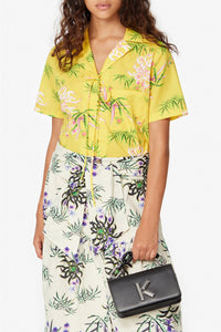 Chemise Sea Lily avec cordon à nouer - Lemon