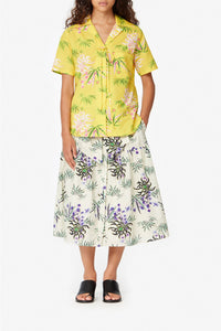 Chemise Sea Lily avec cordon à nouer - Lemon
