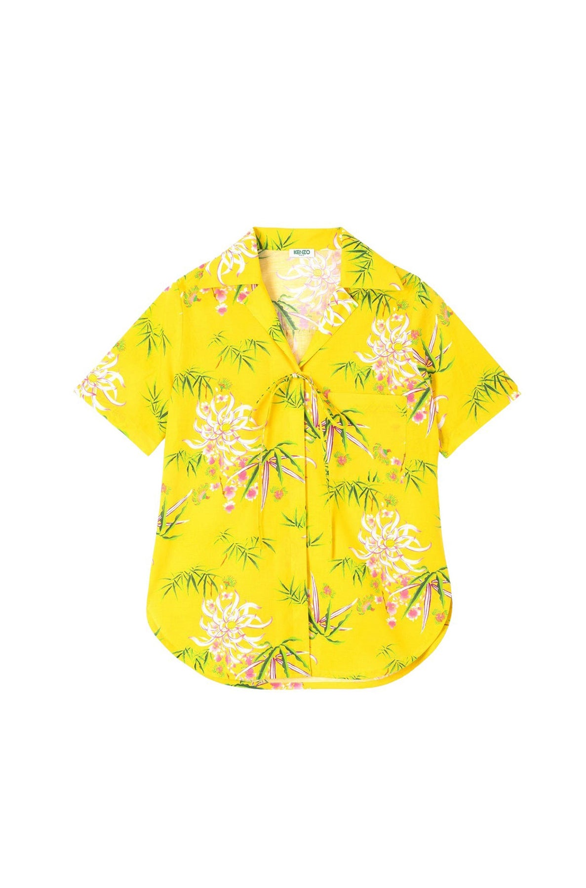 Chemise Sea Lily avec cordon à nouer - Lemon