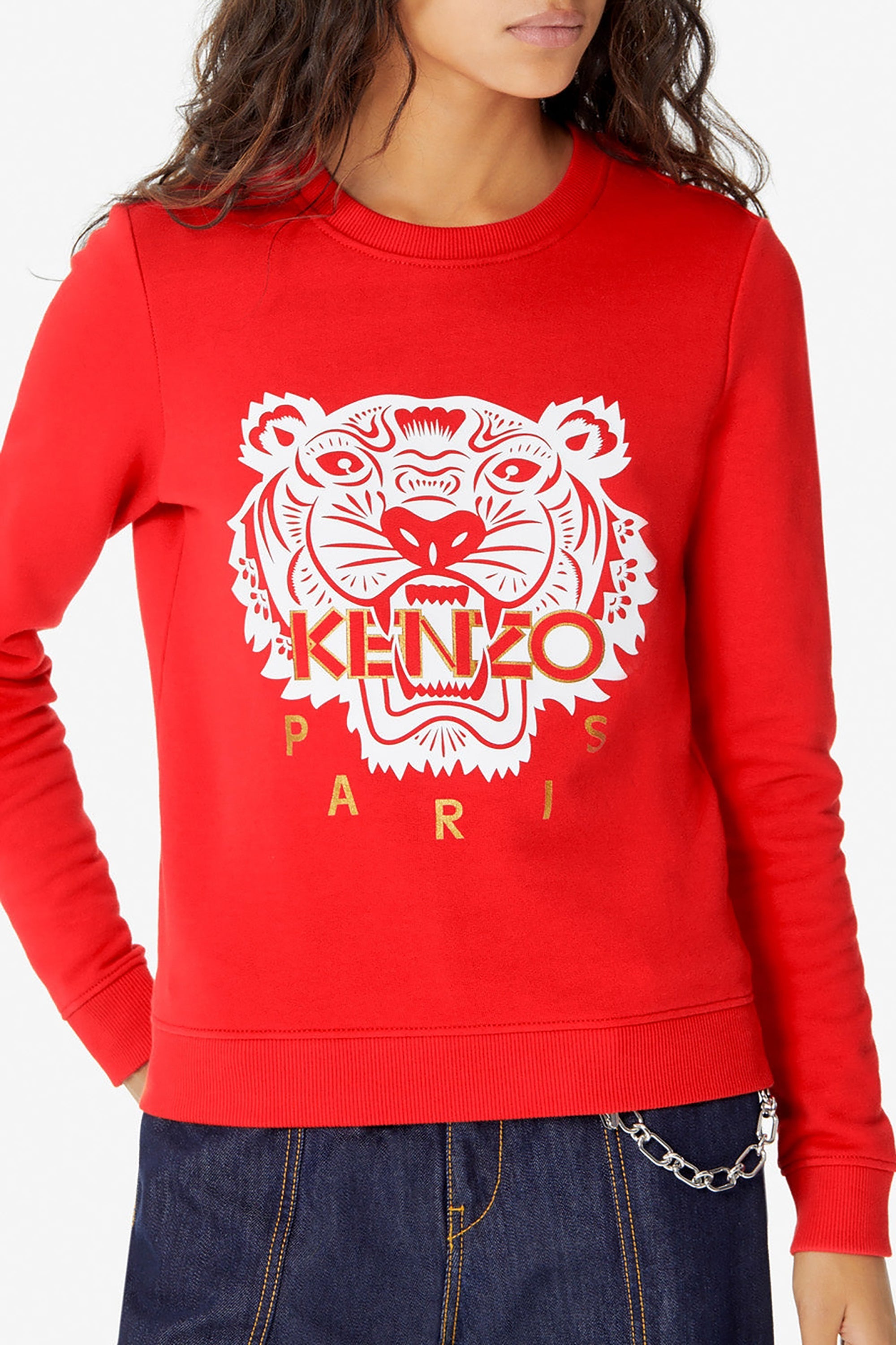 Relief tiger sweatshirt - Red