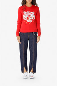 Relief tiger sweatshirt - Red