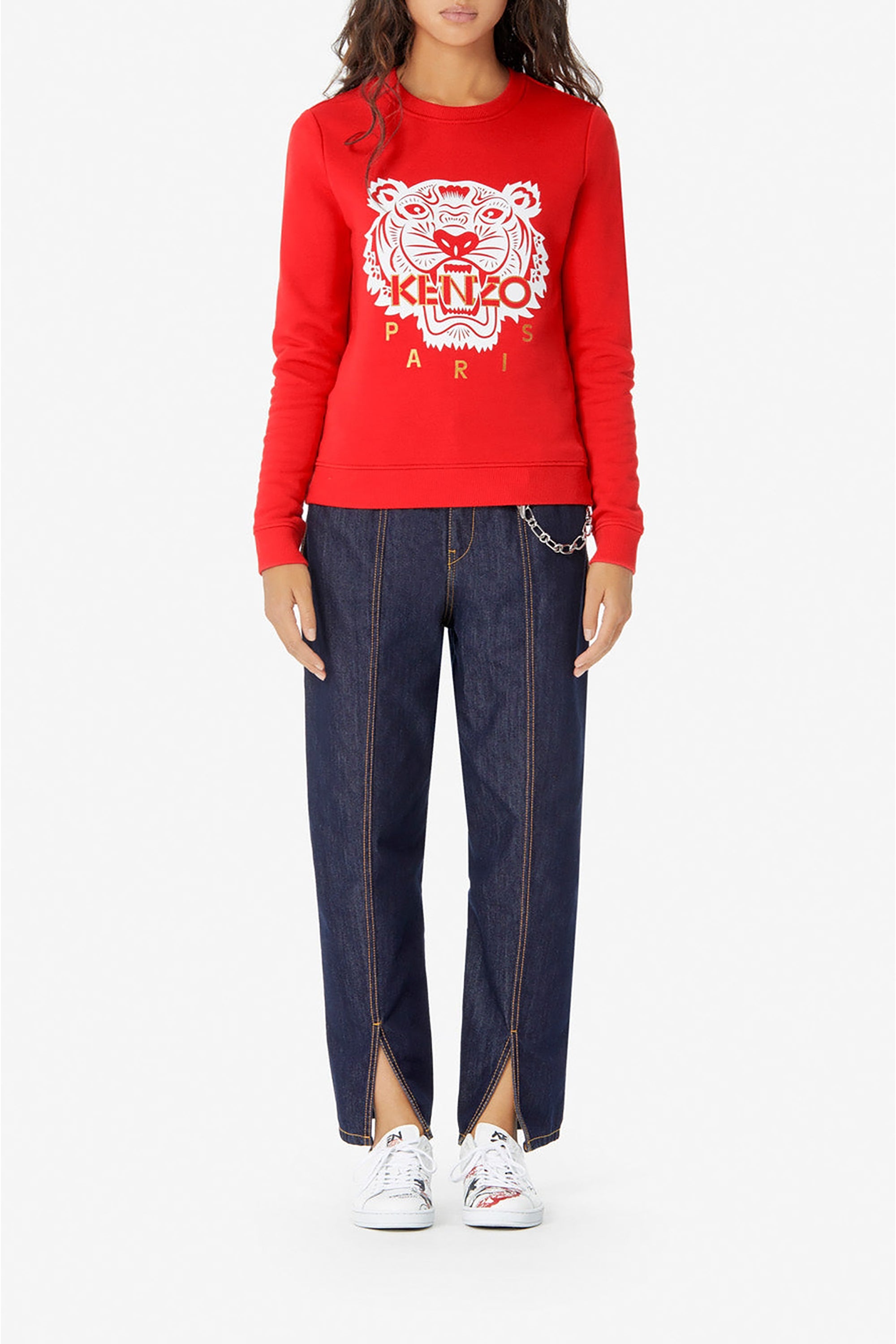 Relief tiger sweatshirt - Red