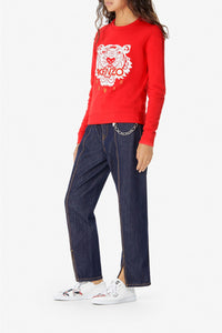 Relief tiger sweatshirt - Red