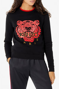 Sweatshirt relief Tiger - Black