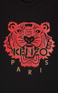 Sweatshirt relief Tiger - Black