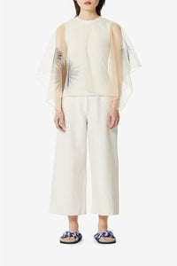 Blouse bimatière Urchins - Off White