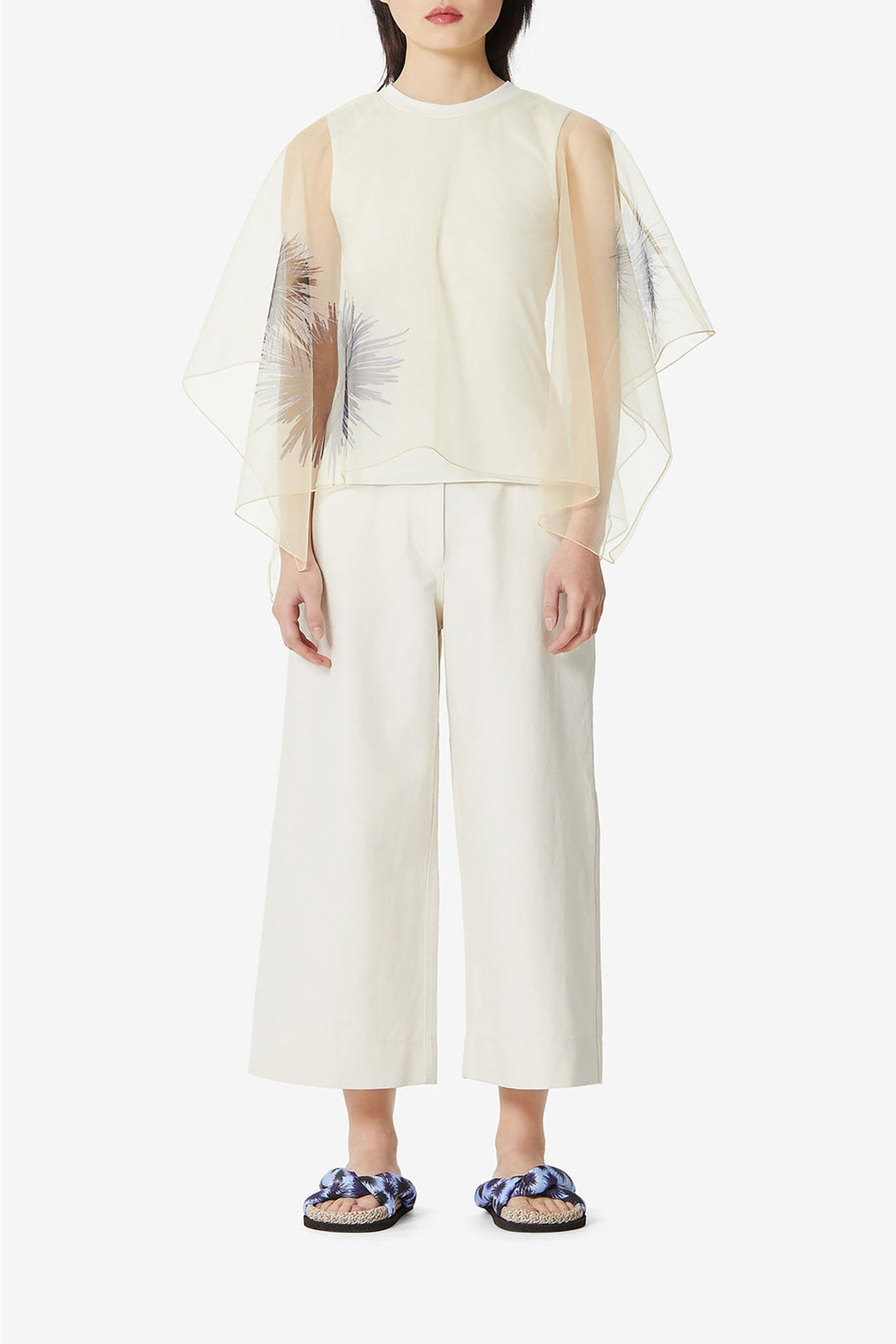 Blouse bimatière Urchins - Off White
