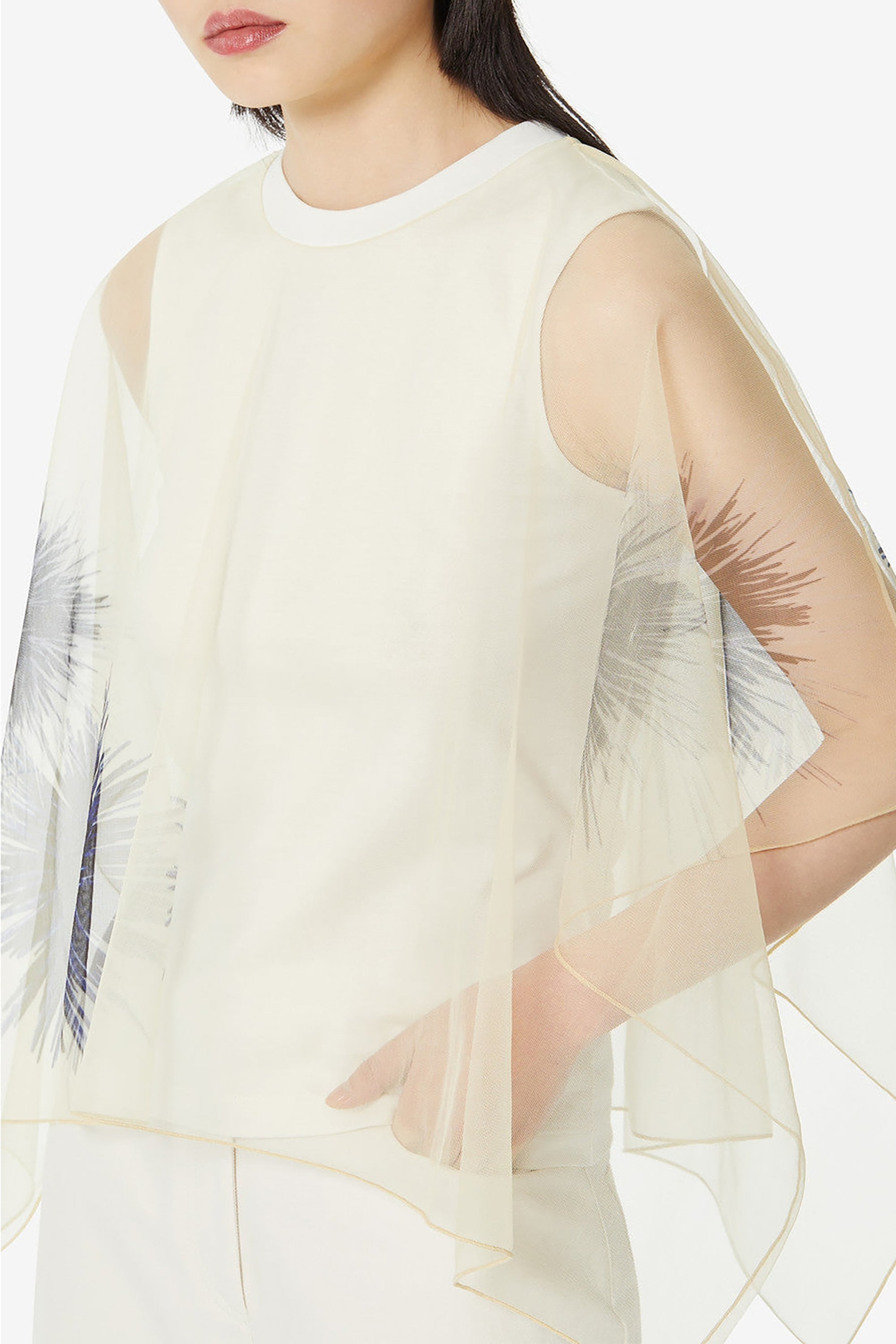Blouse bimatière Urchins - Off White
