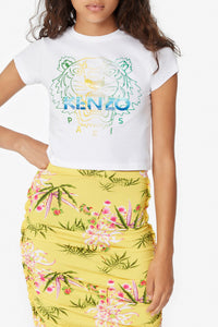 T-shirt court Wet Tiger - White