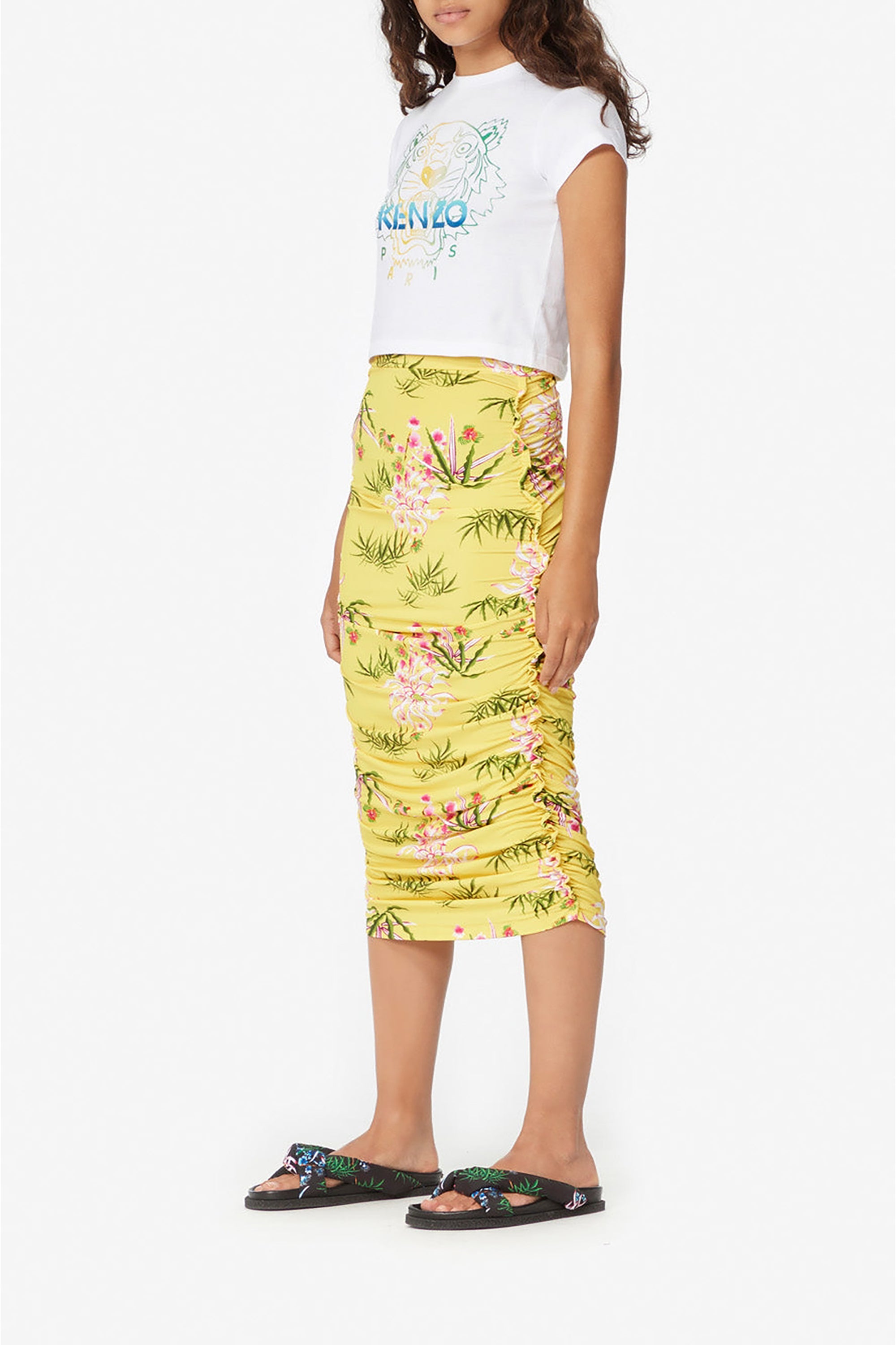 T-shirt court Wet Tiger - White