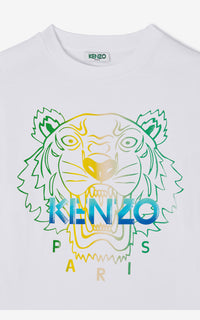 T-shirt court Wet Tiger - White