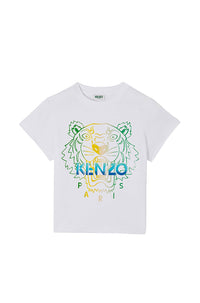 T-shirt court Wet Tiger - White