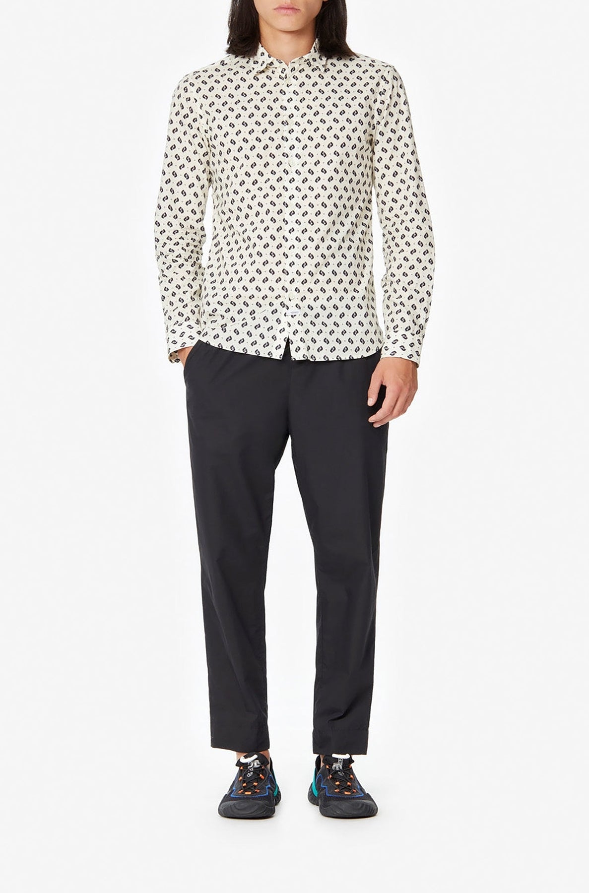Chemise slim Ikat - Off White