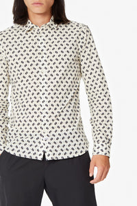 Ikat slim fit shirt - Off White