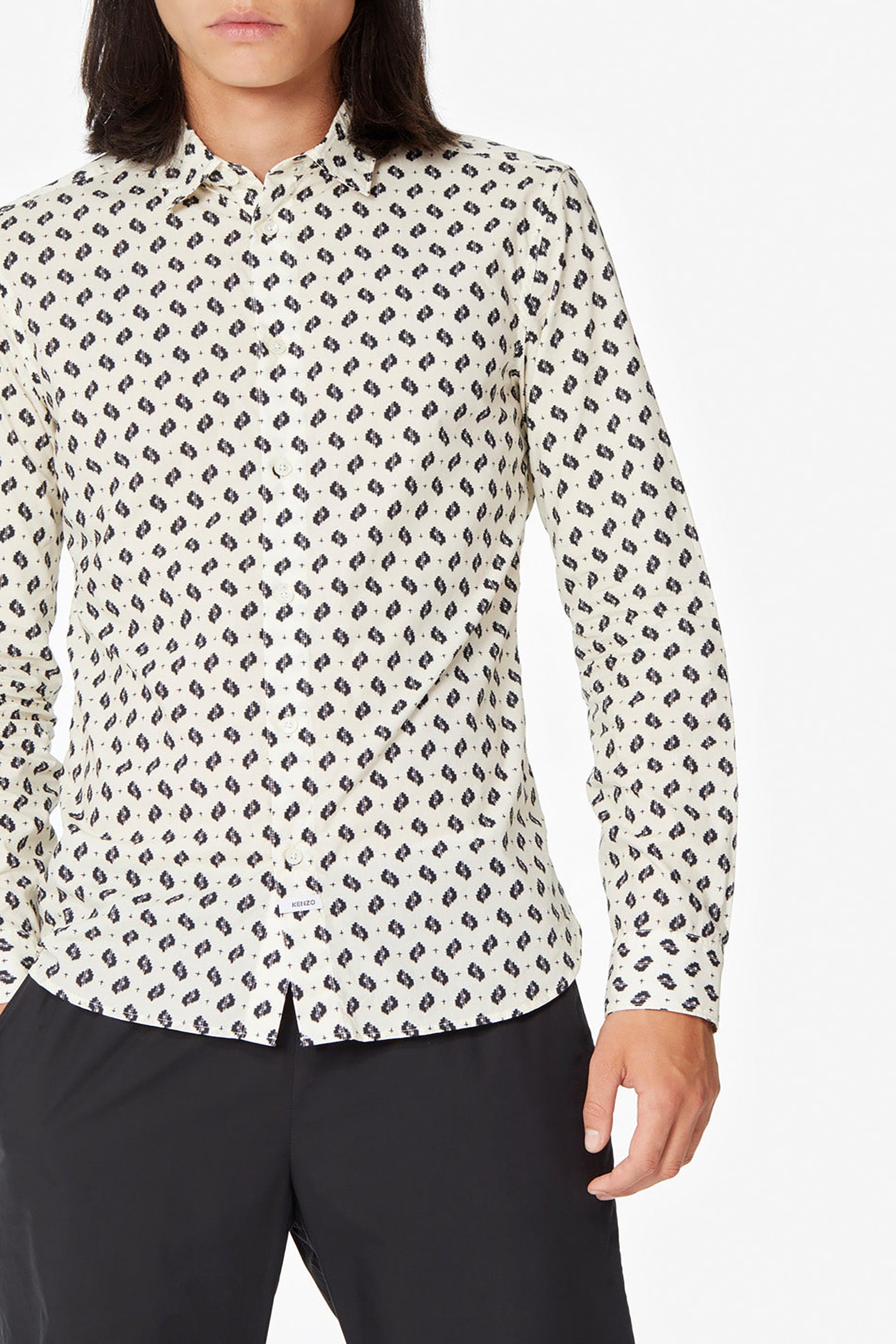 Ikat slim fit shirt - Off White
