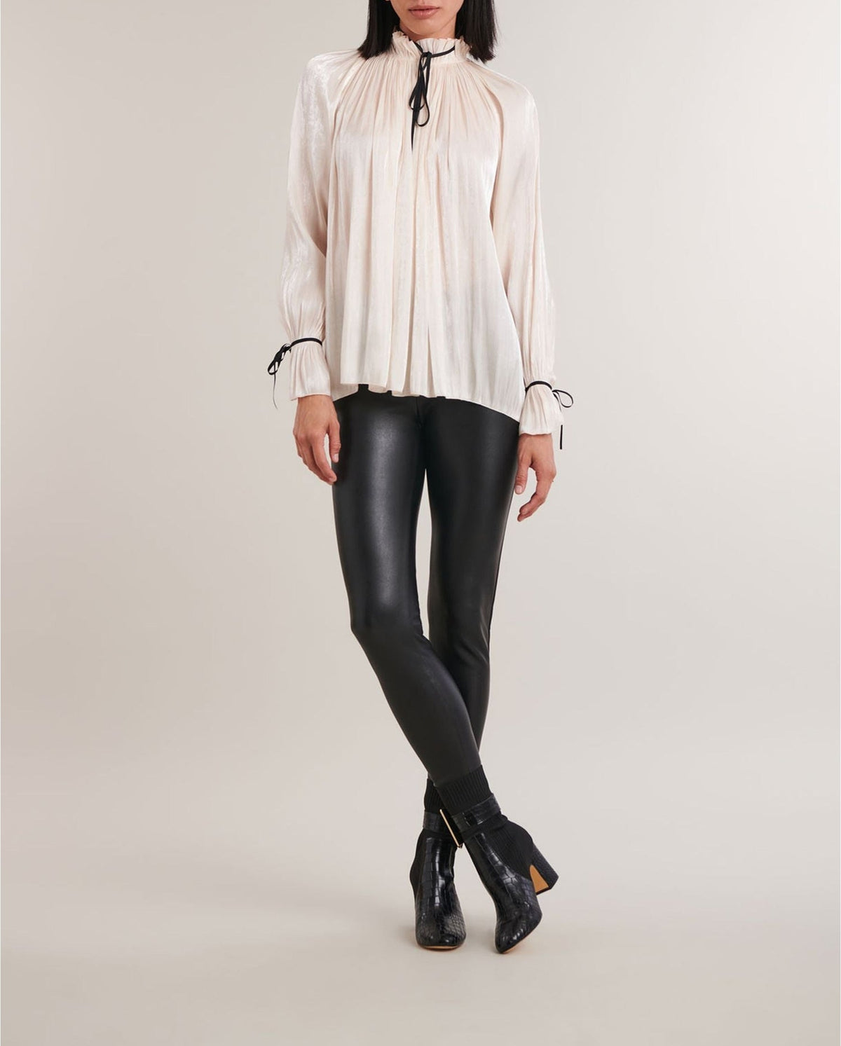 Blouse Fabienne à manches longues - Moon White