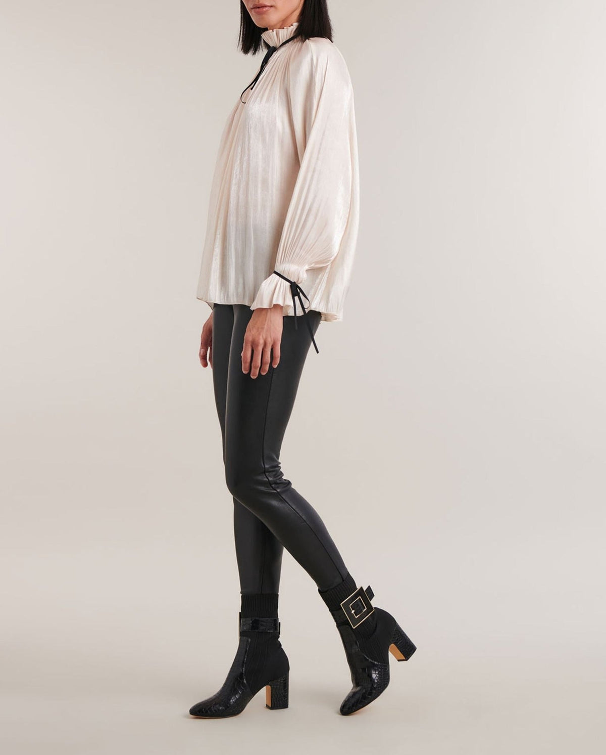 Blouse Fabienne à manches longues - Moon White