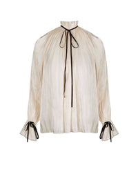 Blouse Fabienne à manches longues - Moon White