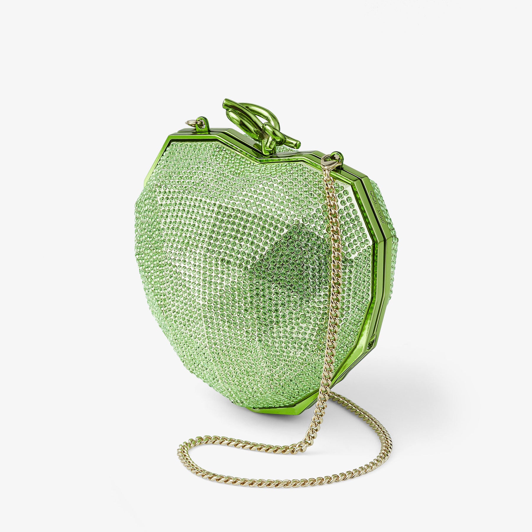 Pochette Faceted en plastique à cœur - Matcha