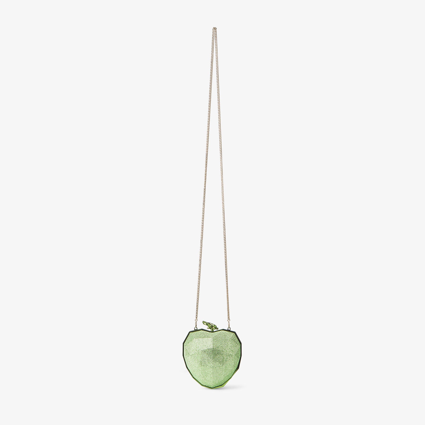Pochette Faceted en plastique à cœur - Matcha