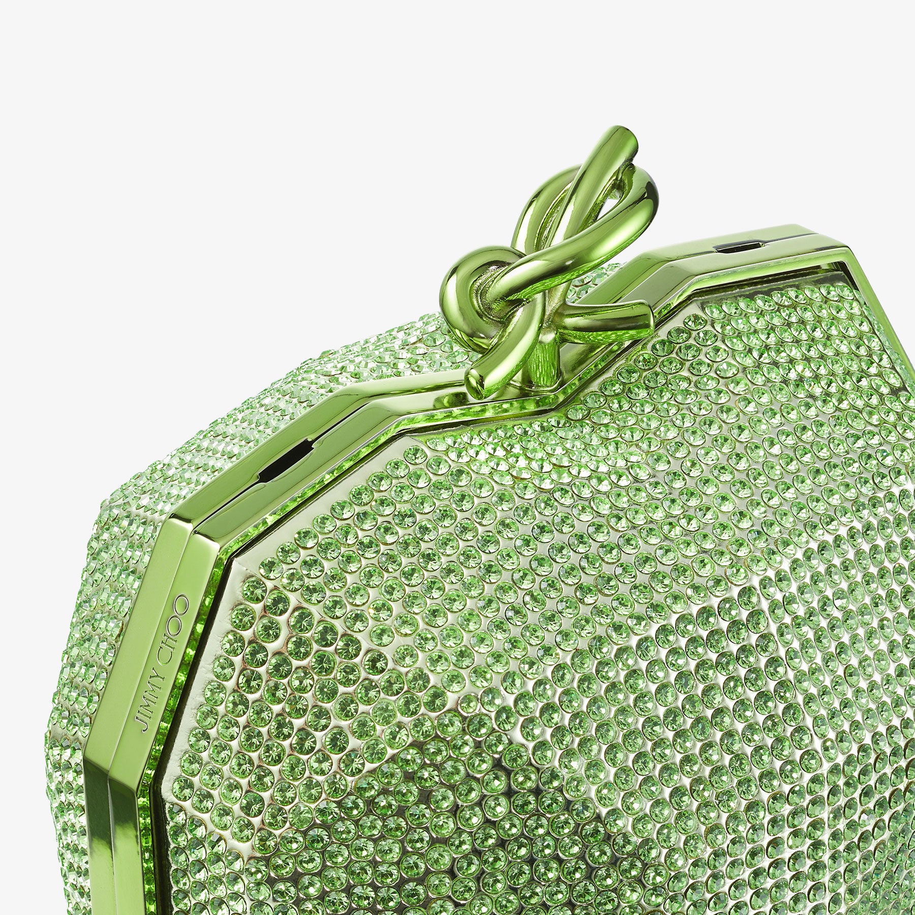 Pochette Faceted en plastique à cœur - Matcha