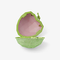 Pochette Faceted en plastique à cœur - Matcha