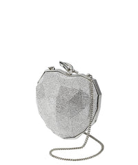 Pochette Faceted en plastique à cœur - Silver