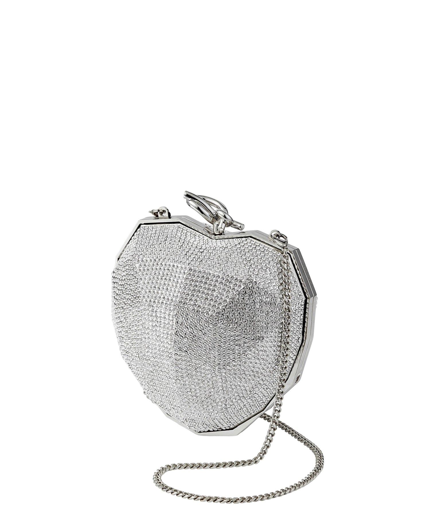 Pochette Faceted en plastique à cœur - Silver