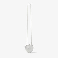 Pochette Faceted en plastique à cœur - Silver