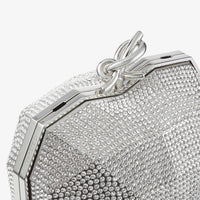 Pochette Faceted en plastique à cœur - Silver