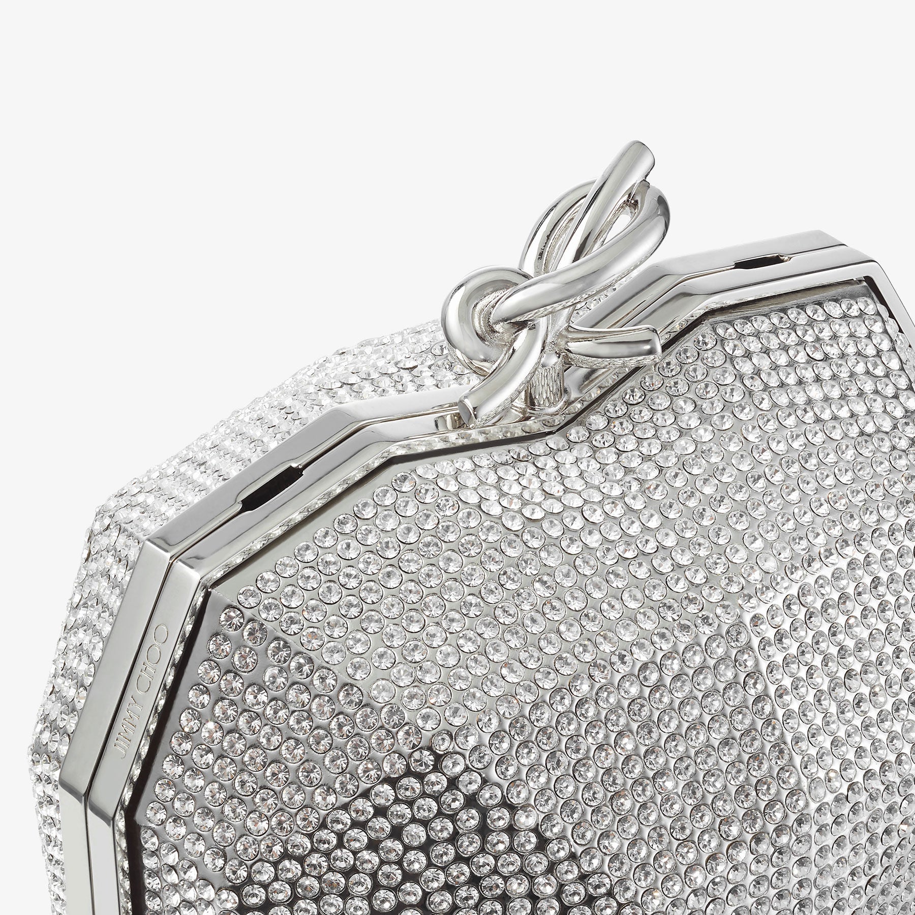 Pochette Faceted en plastique à cœur - Silver
