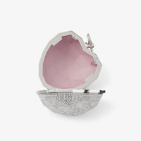 Pochette Faceted en plastique à cœur - Silver