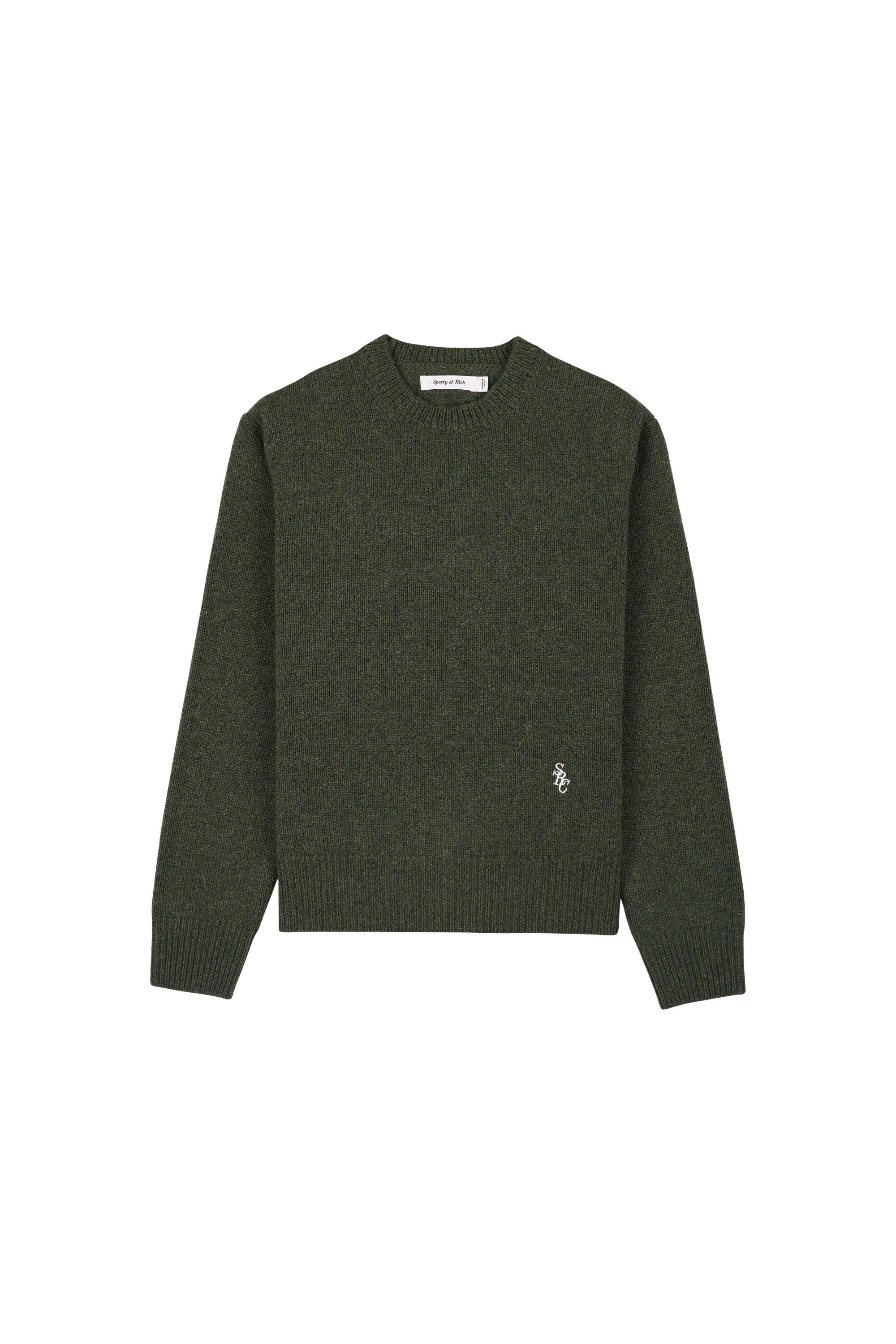 SRC Wool Crewneck - Kaki & White