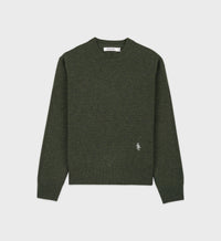 SRC Wool Crewneck - Kaki & White