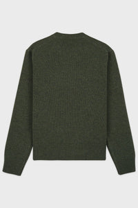 SRC Wool Crewneck - Kaki & White
