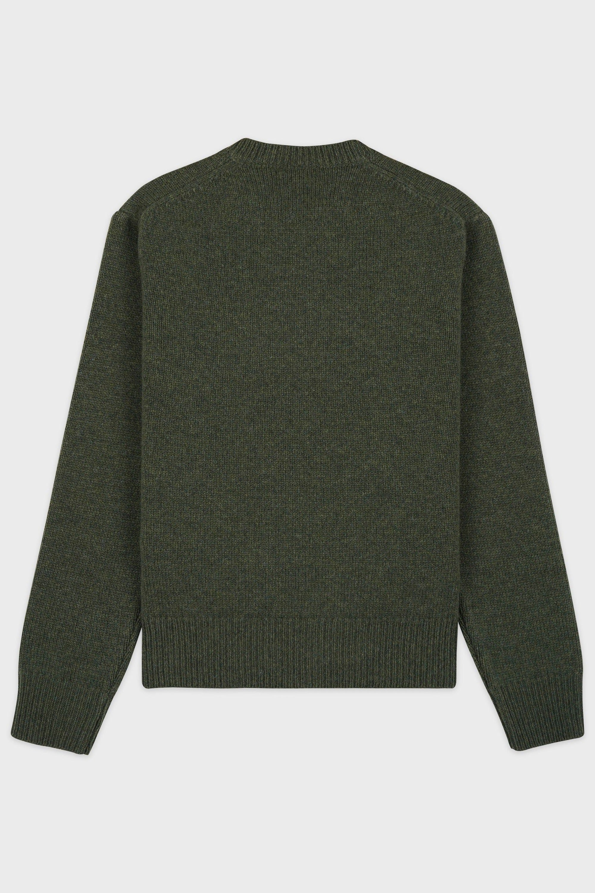 SRC Wool Crewneck - Kaki & White