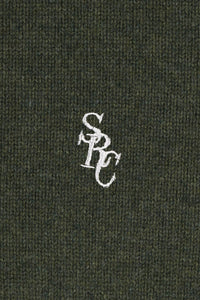 SRC Wool Crewneck - Kaki & White
