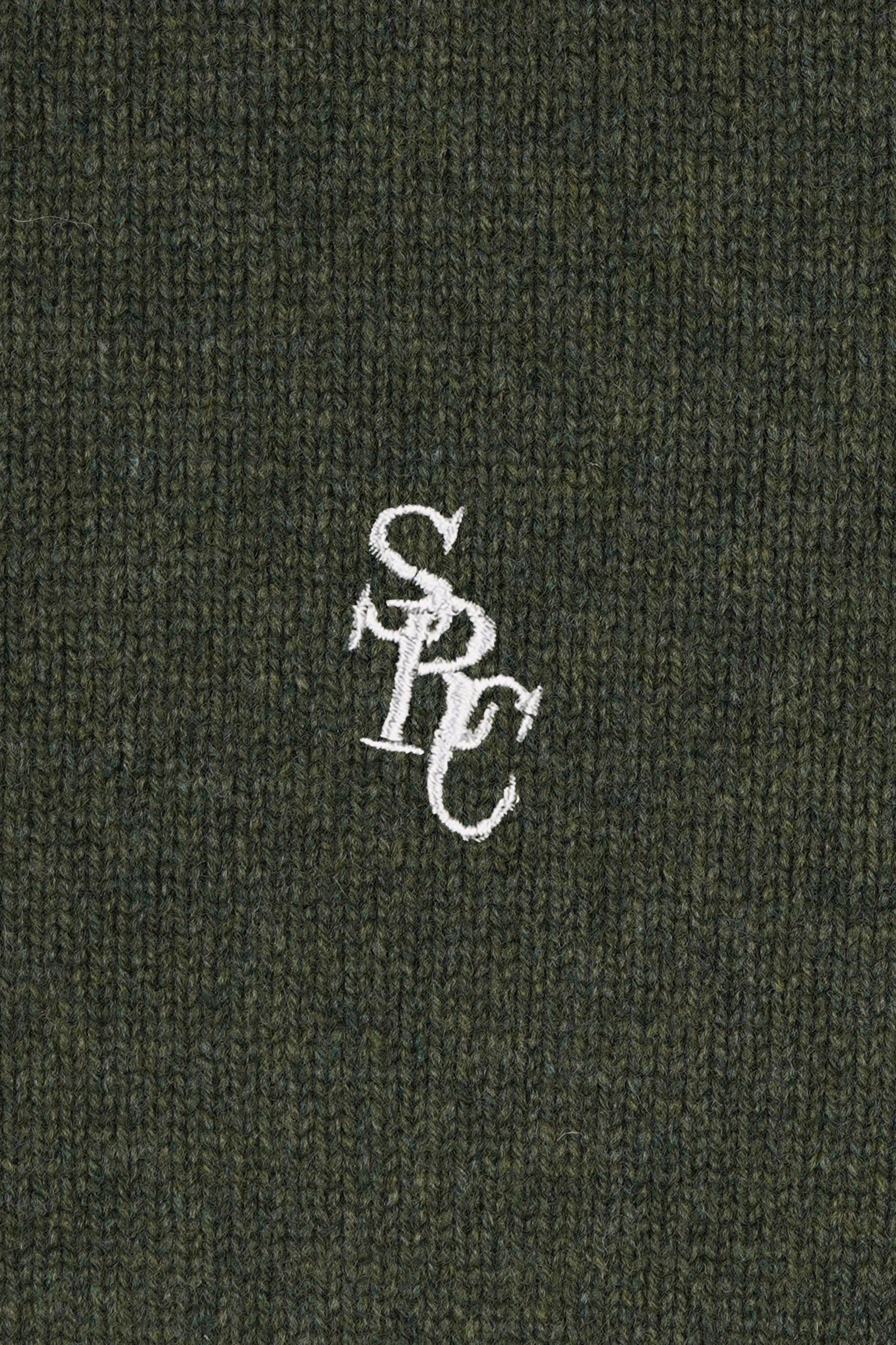 SRC Wool Crewneck - Kaki & White