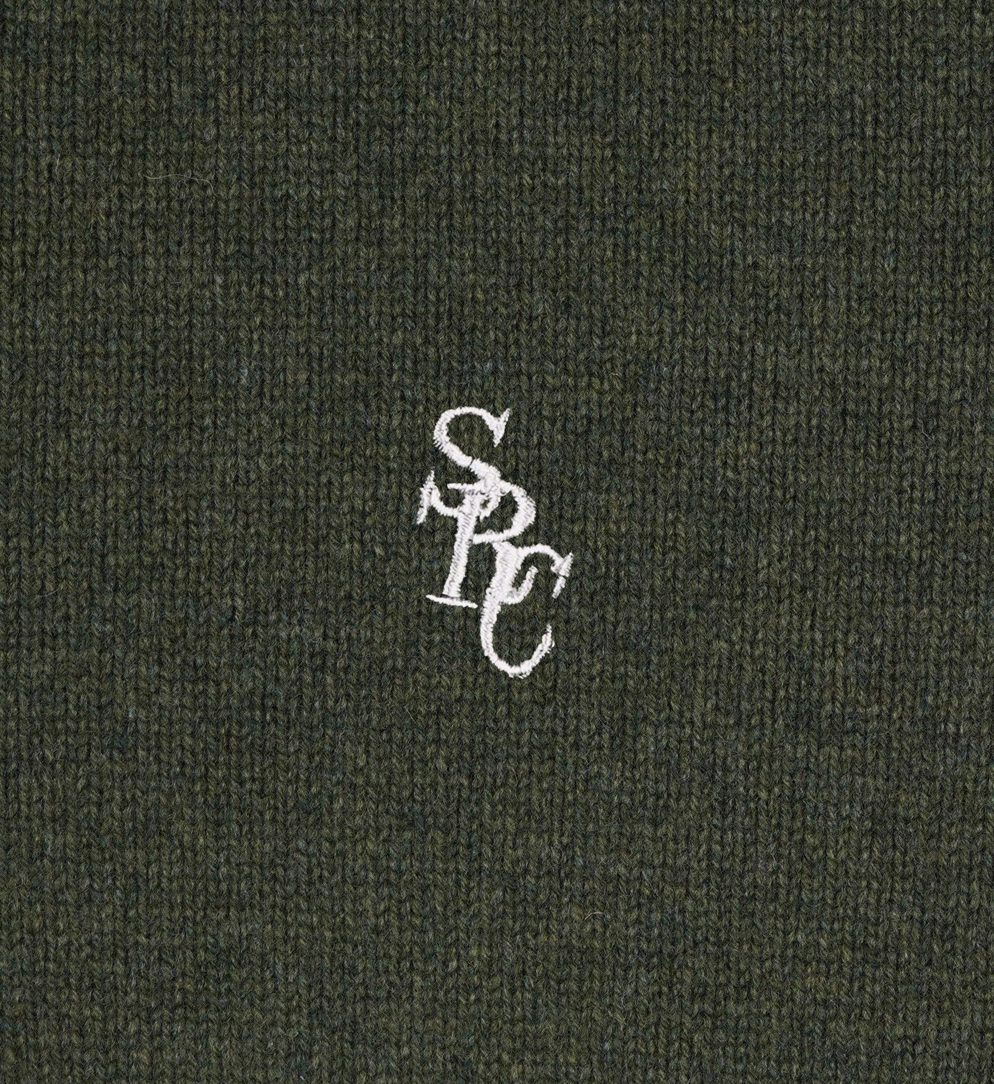 SRC Wool Crewneck - Kaki & White