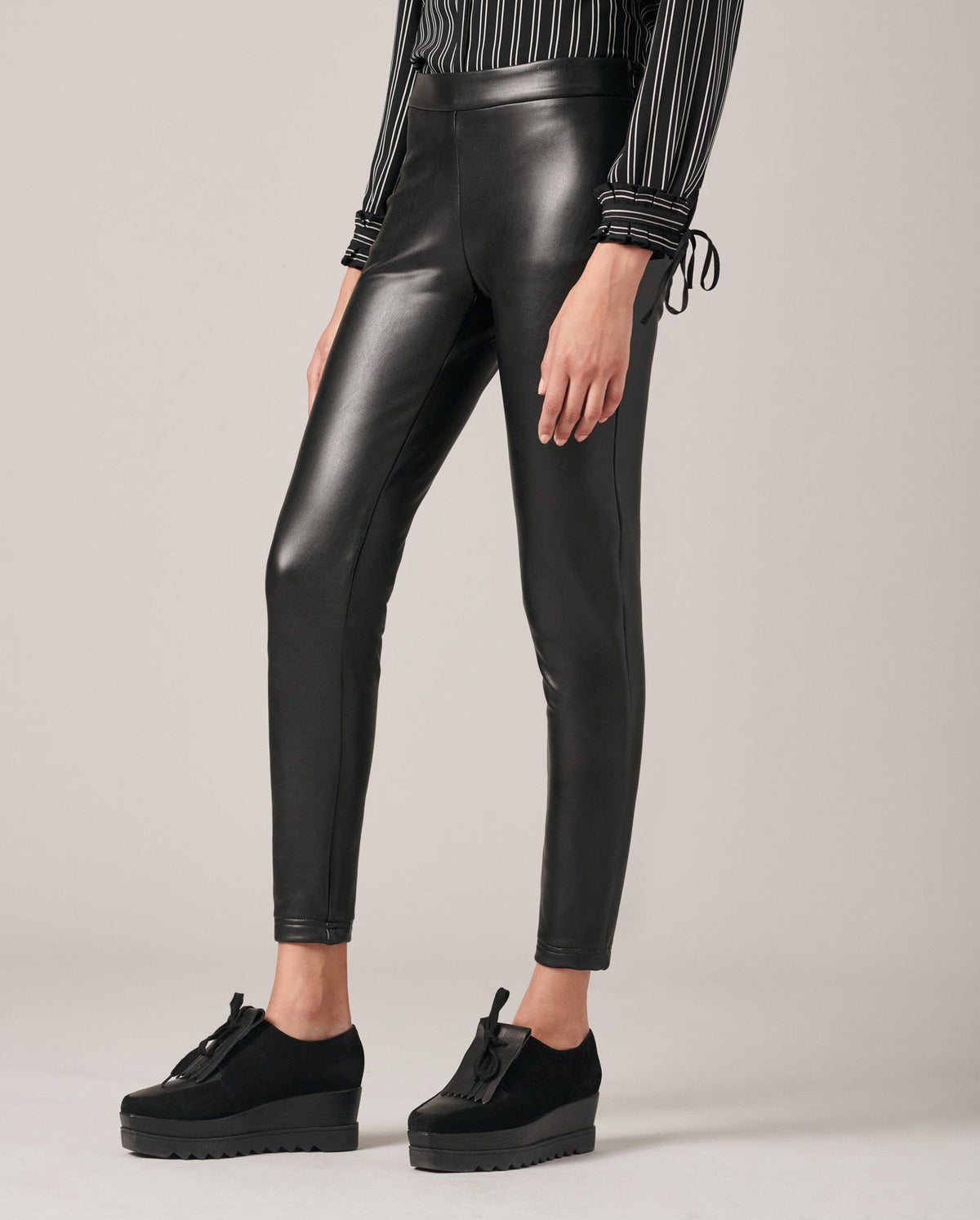 Legging Fandy en similicuir - Noir
