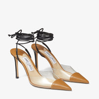 Escarpins Farley 95 en cuir - Camel & Clear