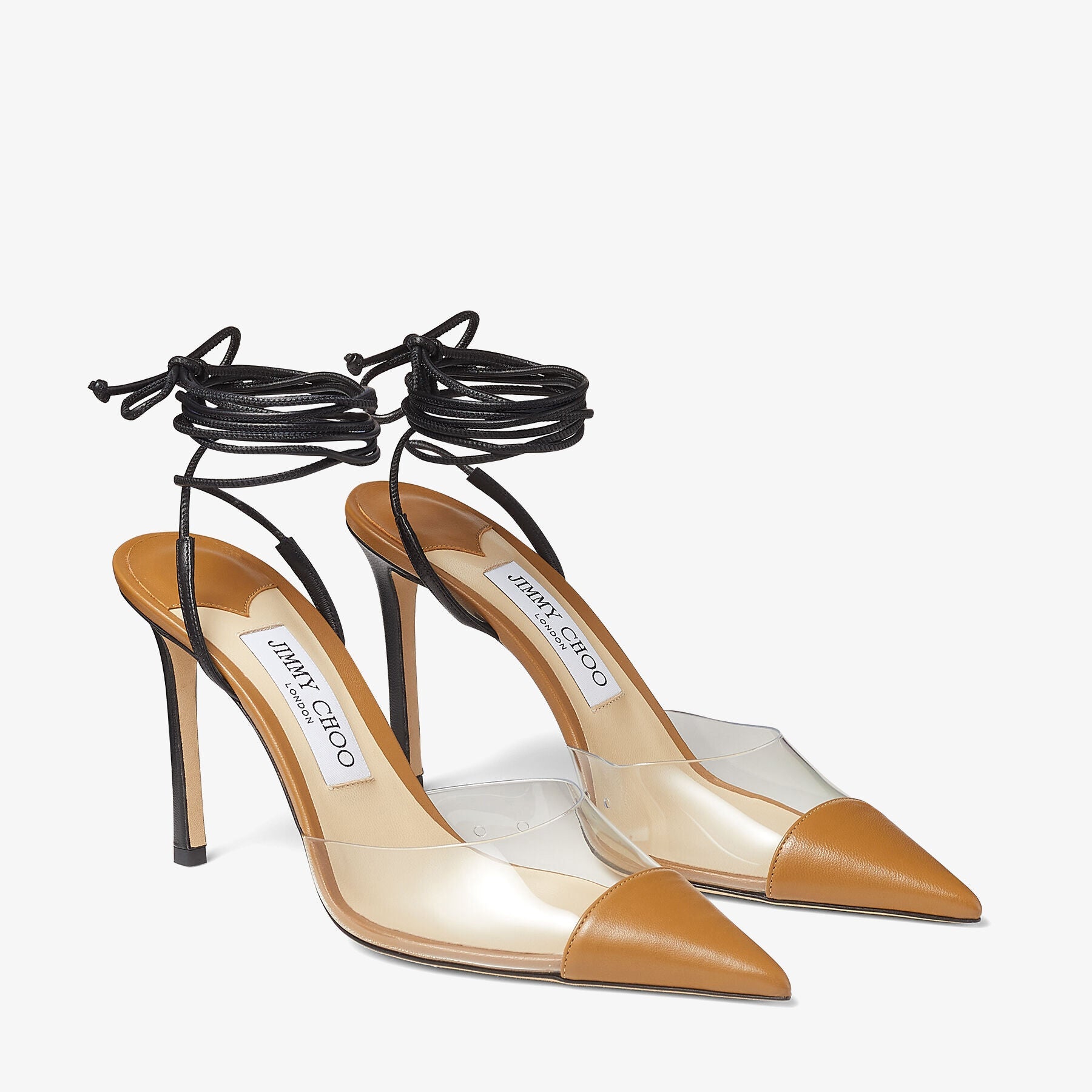 Escarpins Farley 95 en cuir - Camel & Clear