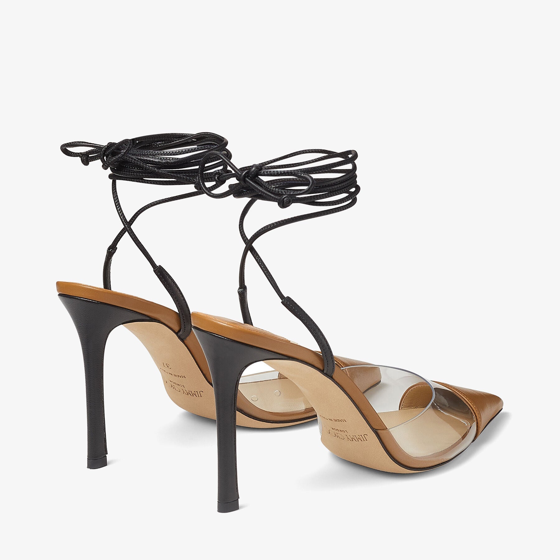 Escarpins Farley 95 en cuir - Camel & Clear