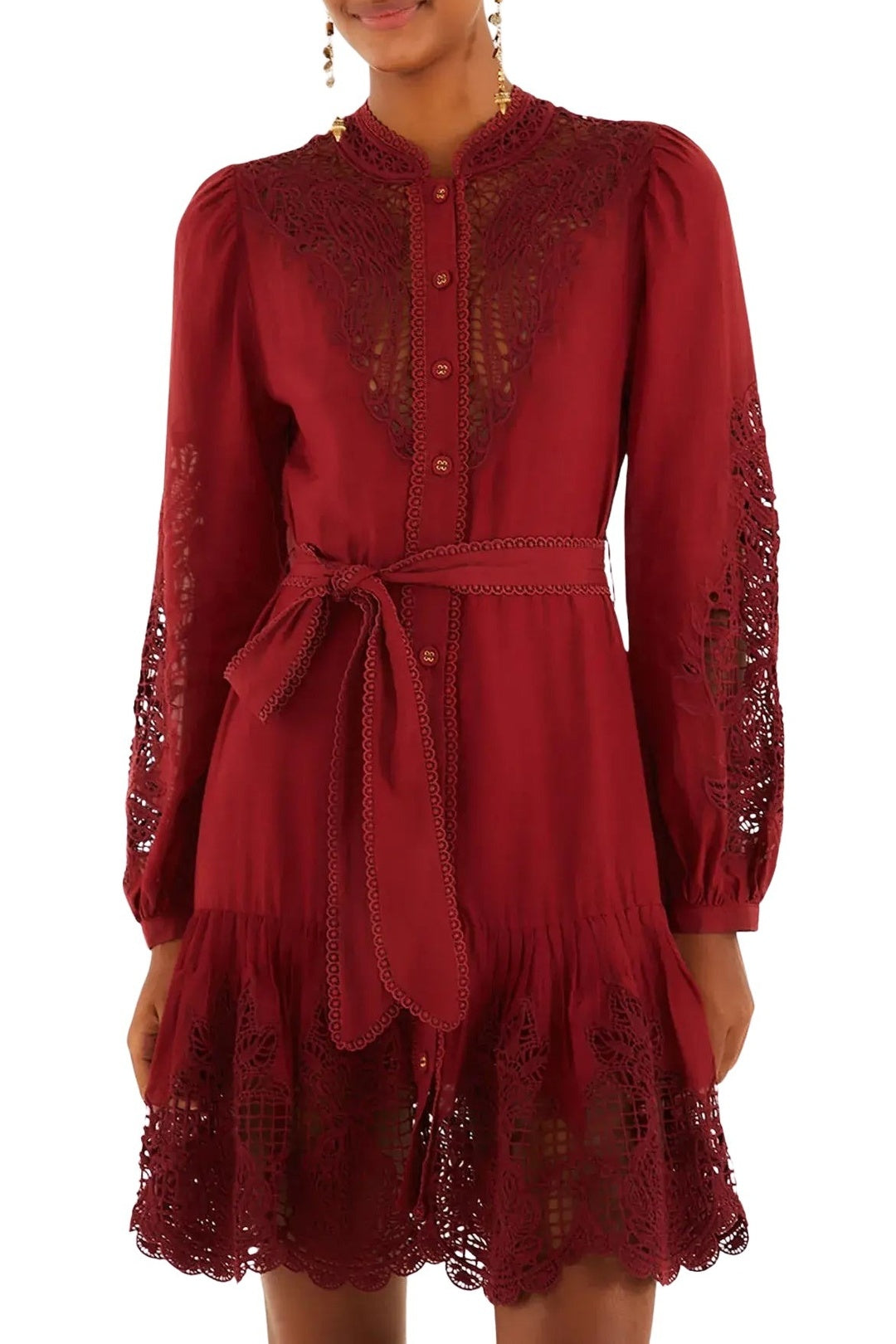 FELIX_JAMBES_Burgundy Robe courte - Burgundy