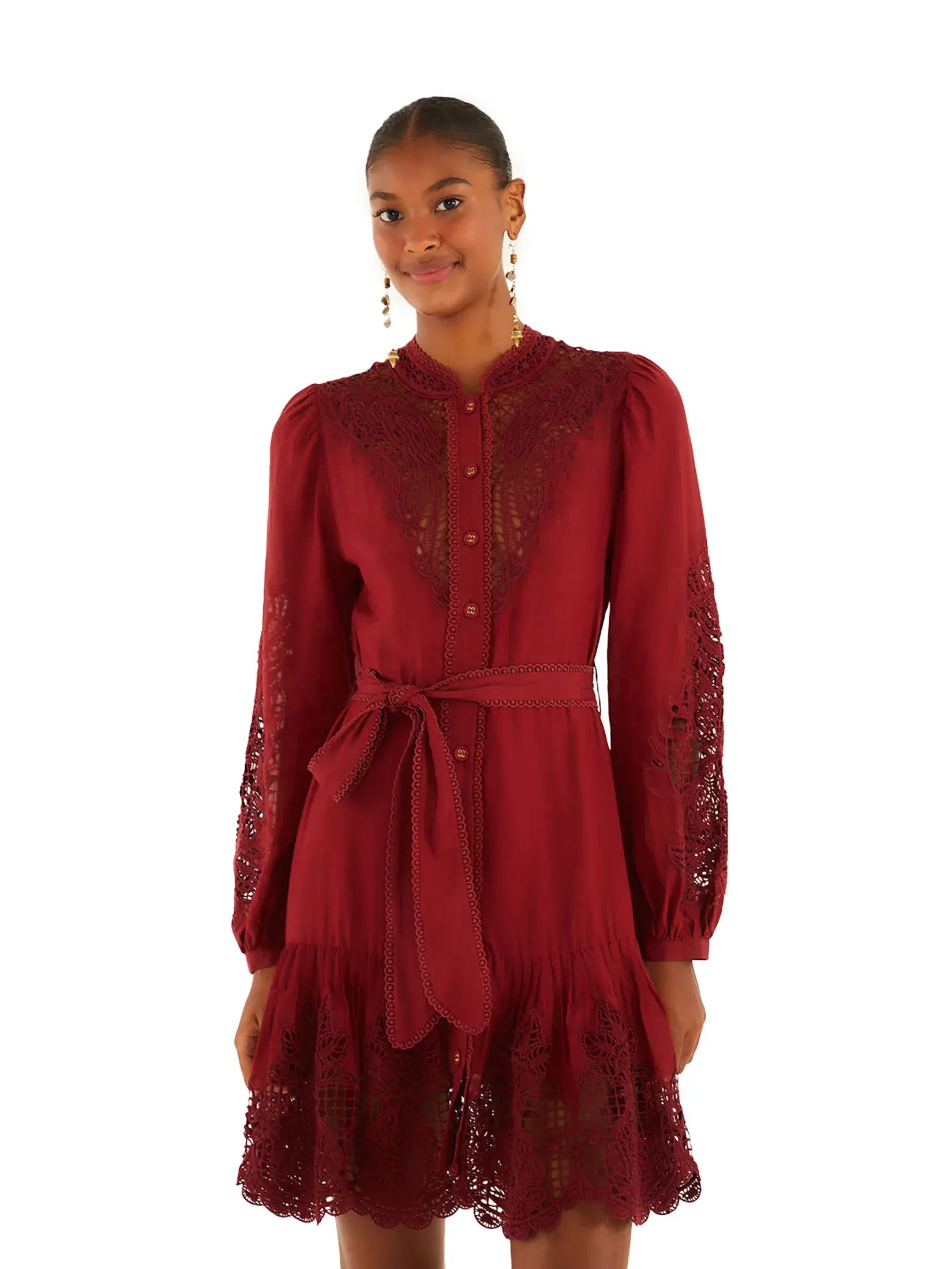 CHECK VUE_Burgundy Robe courte - Burgundy