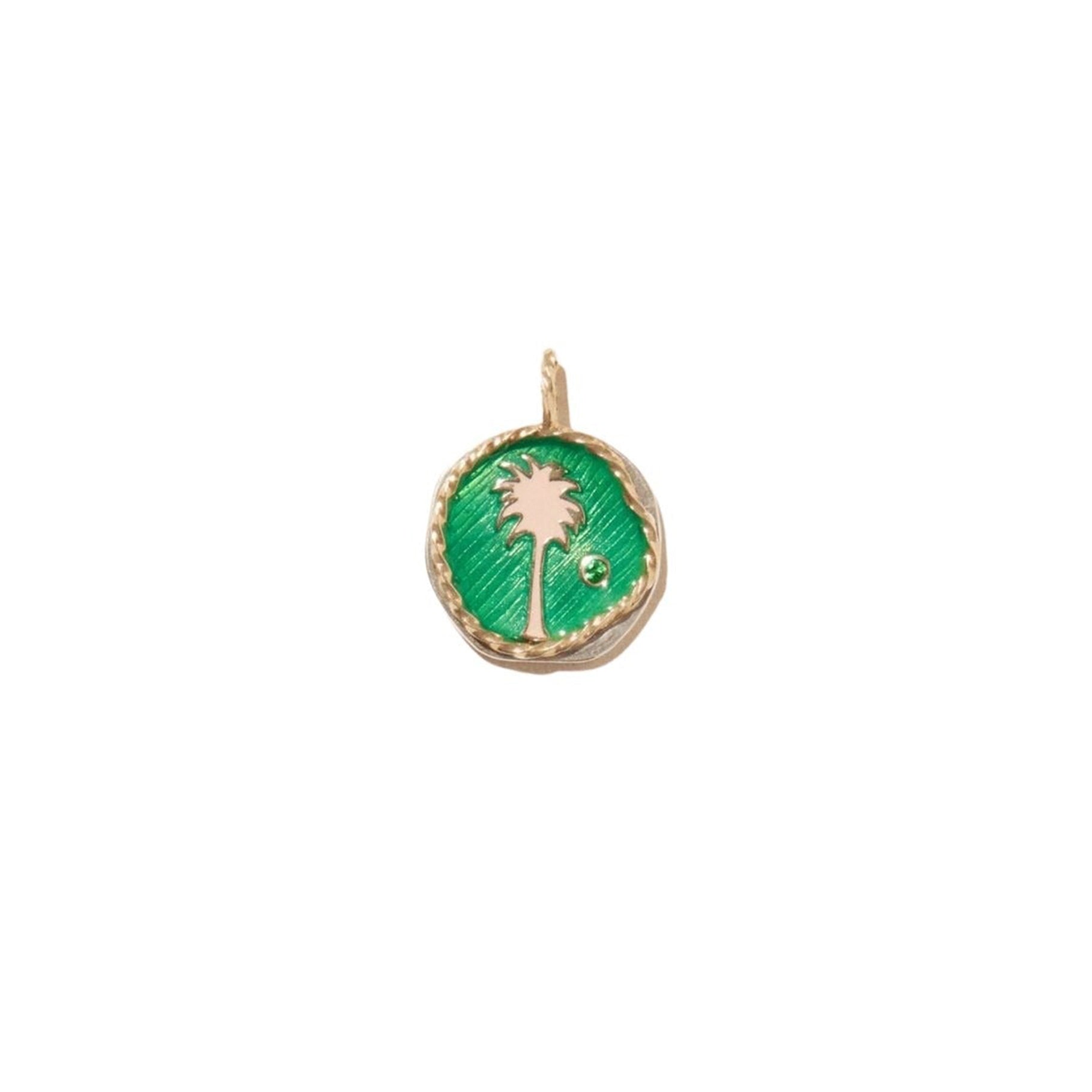 Pendentif Faro en or jaune et argent - Tsavorite