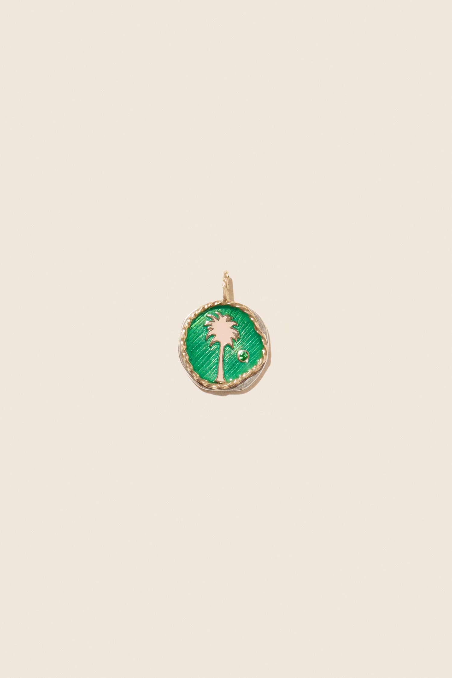 Pendentif Faro en or jaune et argent - Tsavorite
