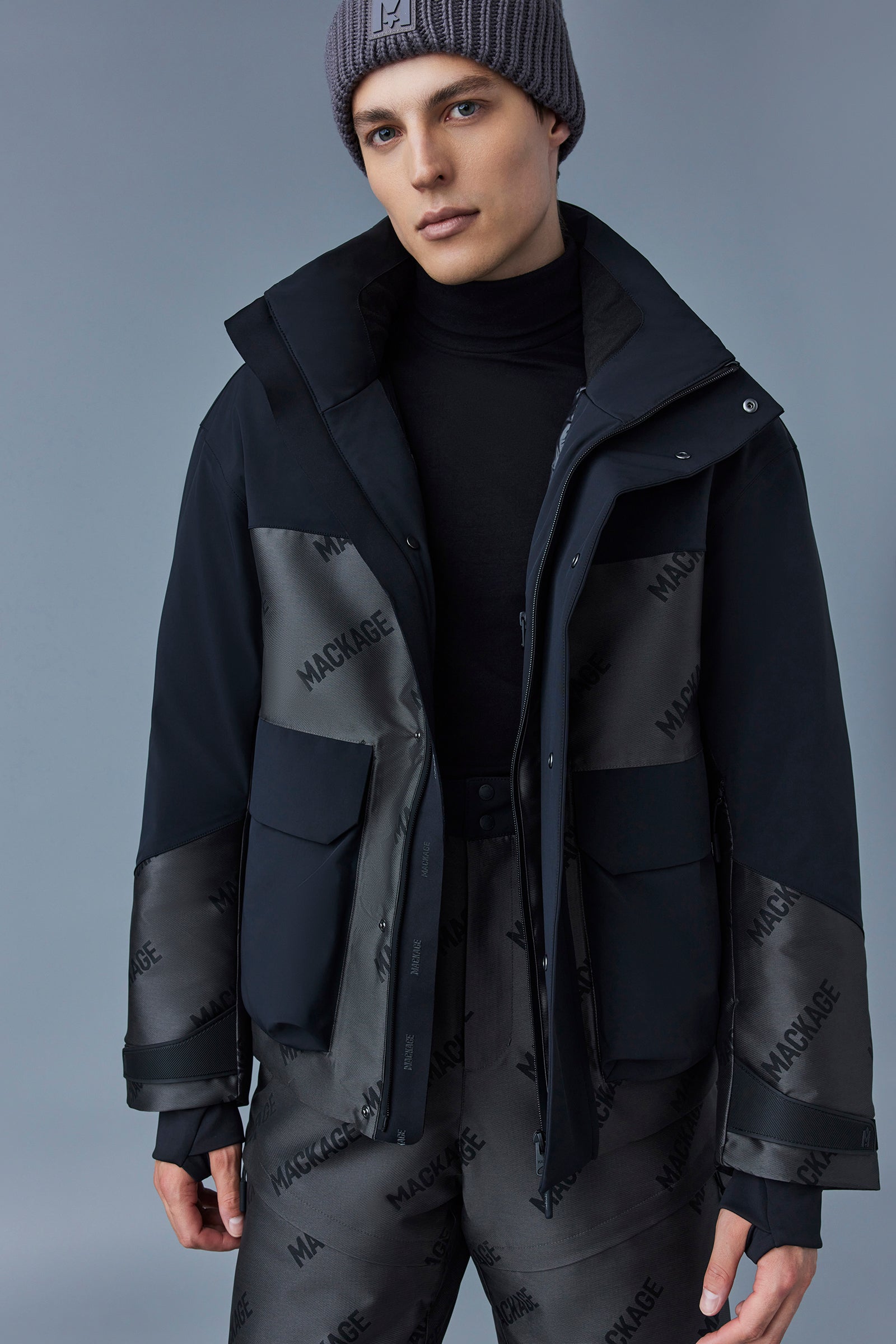 Parka courte Farris à capuche - Carbon