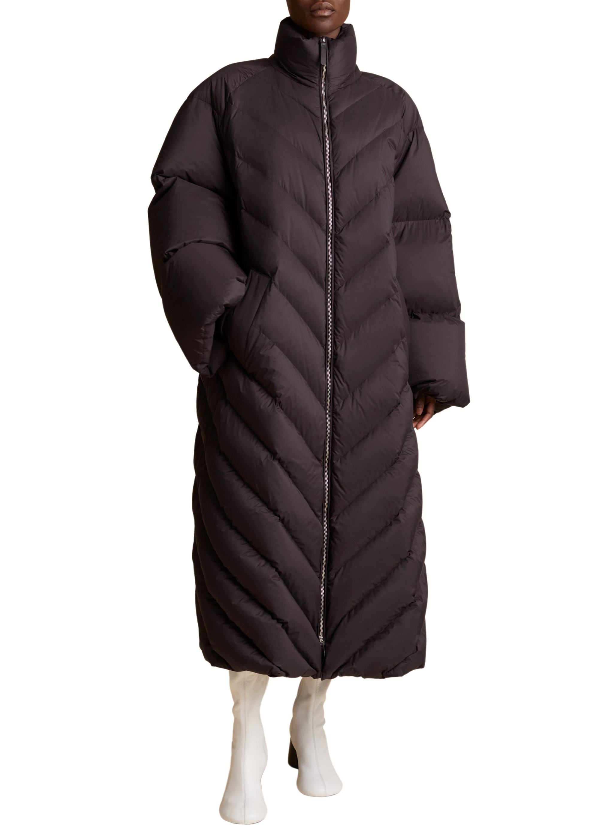 Farrow puffer coat - Dark Brown